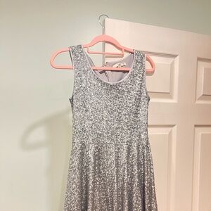 Sparkling Silver Kids Dress